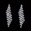 SET bijuterii mireasa colier si cercei incrustate cu cristale si Argint 925#3