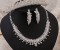 SET bijuterii mireasa colier cercei tiara placate cu cristale si Argint 925