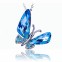 Lantisor cu pandantiv design fluture placat cu Platina si cristale austriece#1