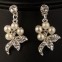 SET bijuterii mireasa colier cercei tiara diadema cu perle si cristale#3