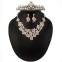SET bijuterii mireasa colier cercei tiara diadema cu perle si cristale#4