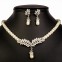 SET bijuterii fashion colier si cercei placate cu Argint 925 perle si cristale#2