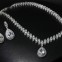 SET bijuterii mireasa placate cu pietre semipretioase Zirconiu si Aur alb 18k#2